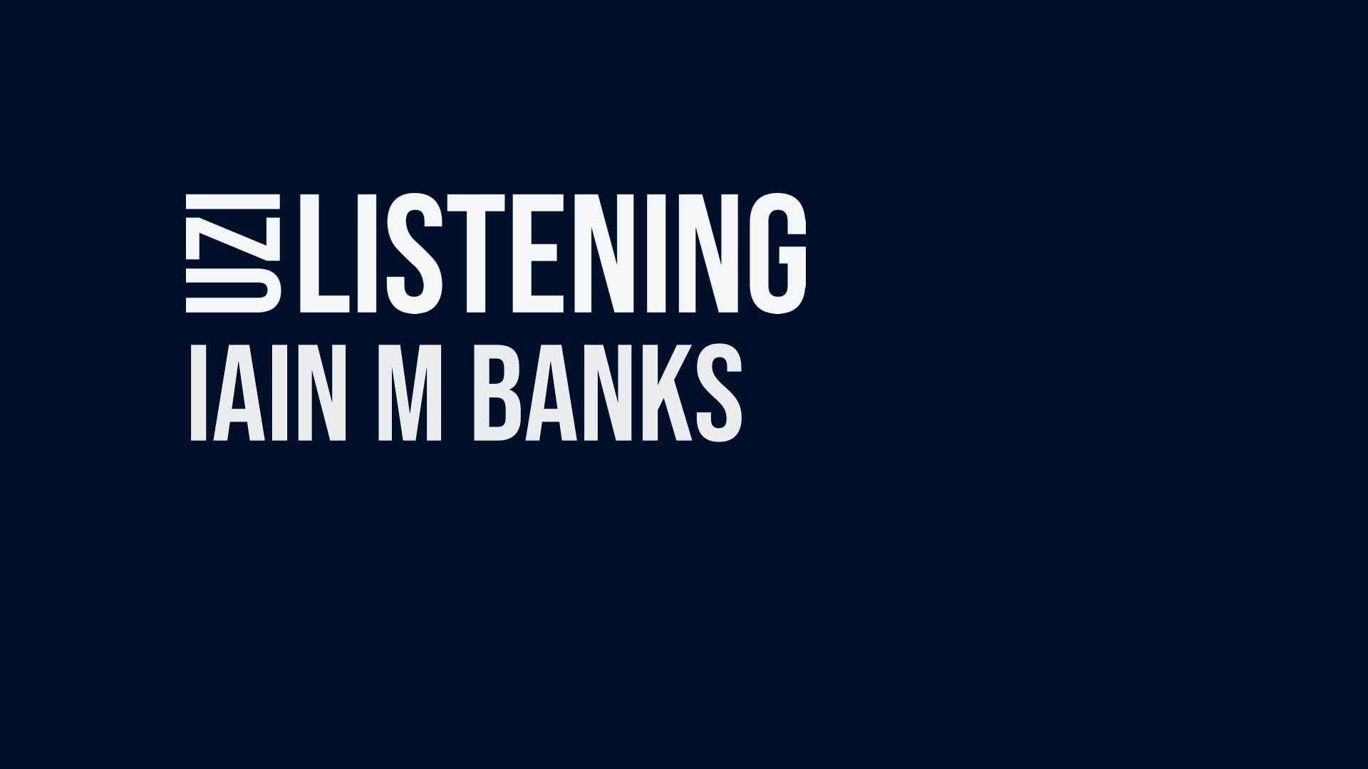 Iain M Banks Video Release